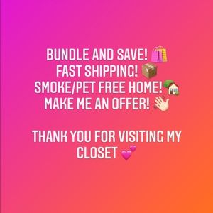 Thank you for visiting my closet 🤗